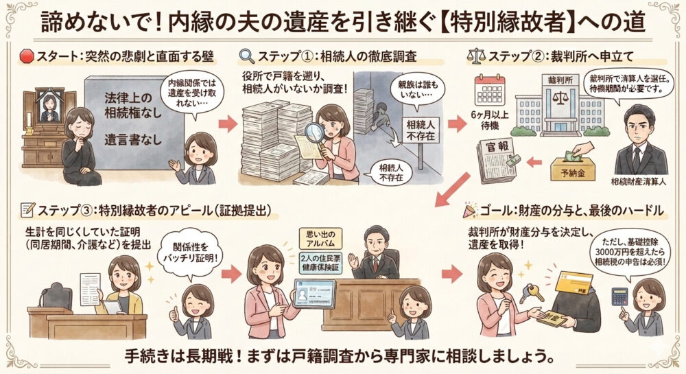 内縁の夫が死亡